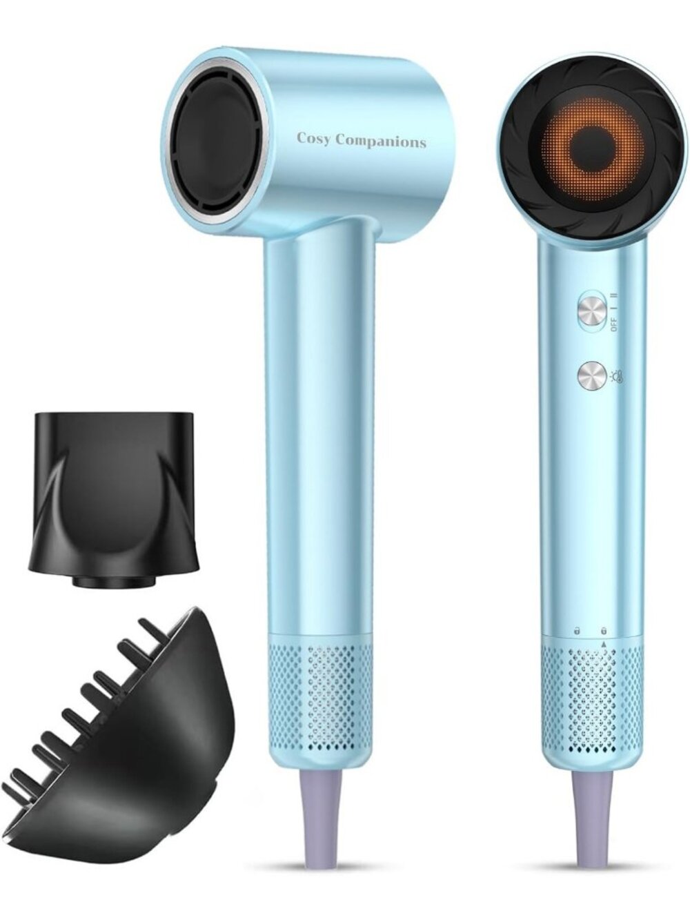 High-Speed Ionic Hair Dryer, 150,000 RPM Fast Drying, Lightweight & Heat
